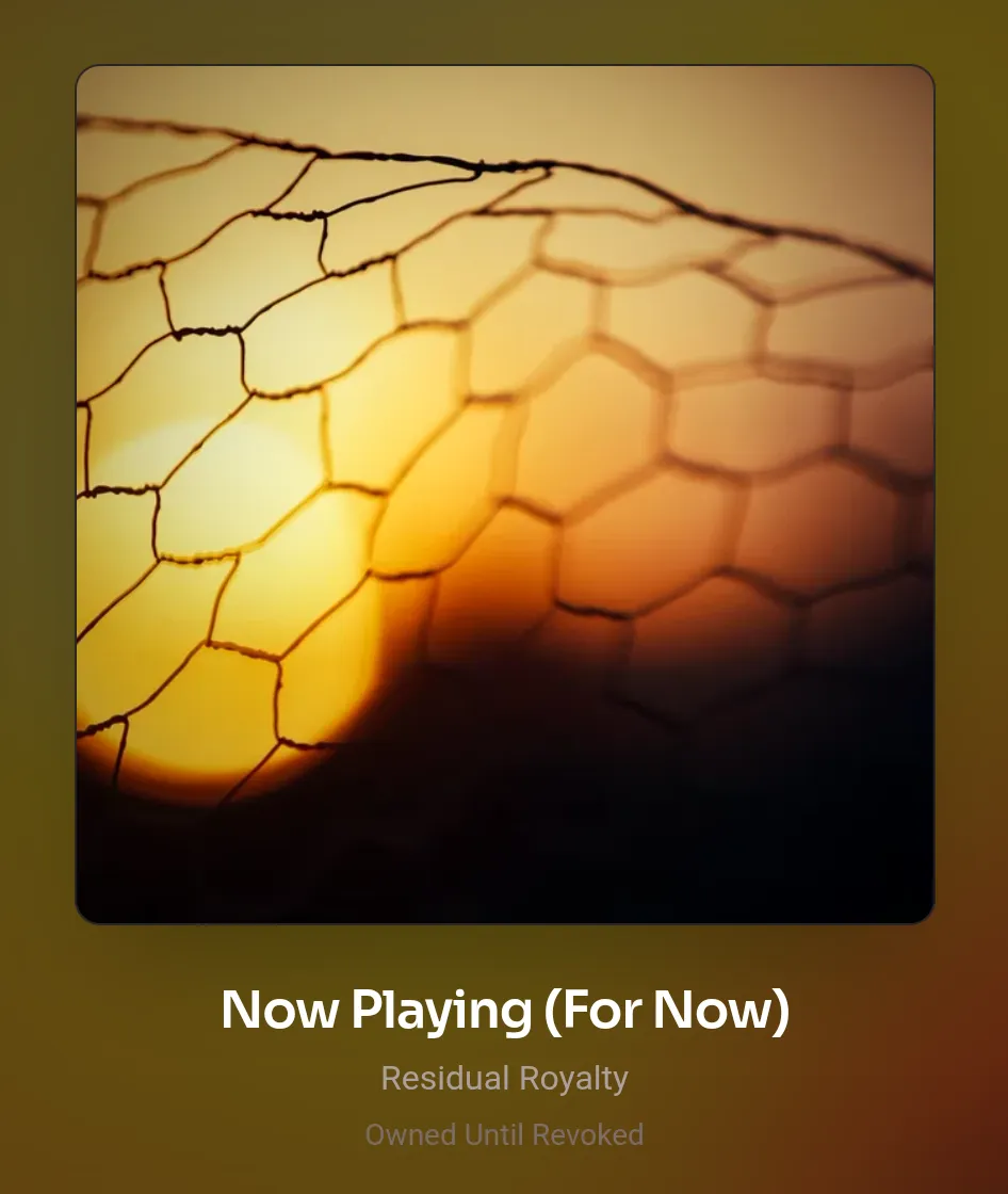 Now Playing filling the window with album art and a waveform ribbon.